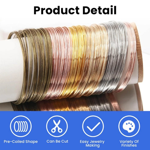 Metal Memory Steel Wire Roll – DIY Jewelry Making Wire for Bracelets, Earrings, Bangles & Necklaces